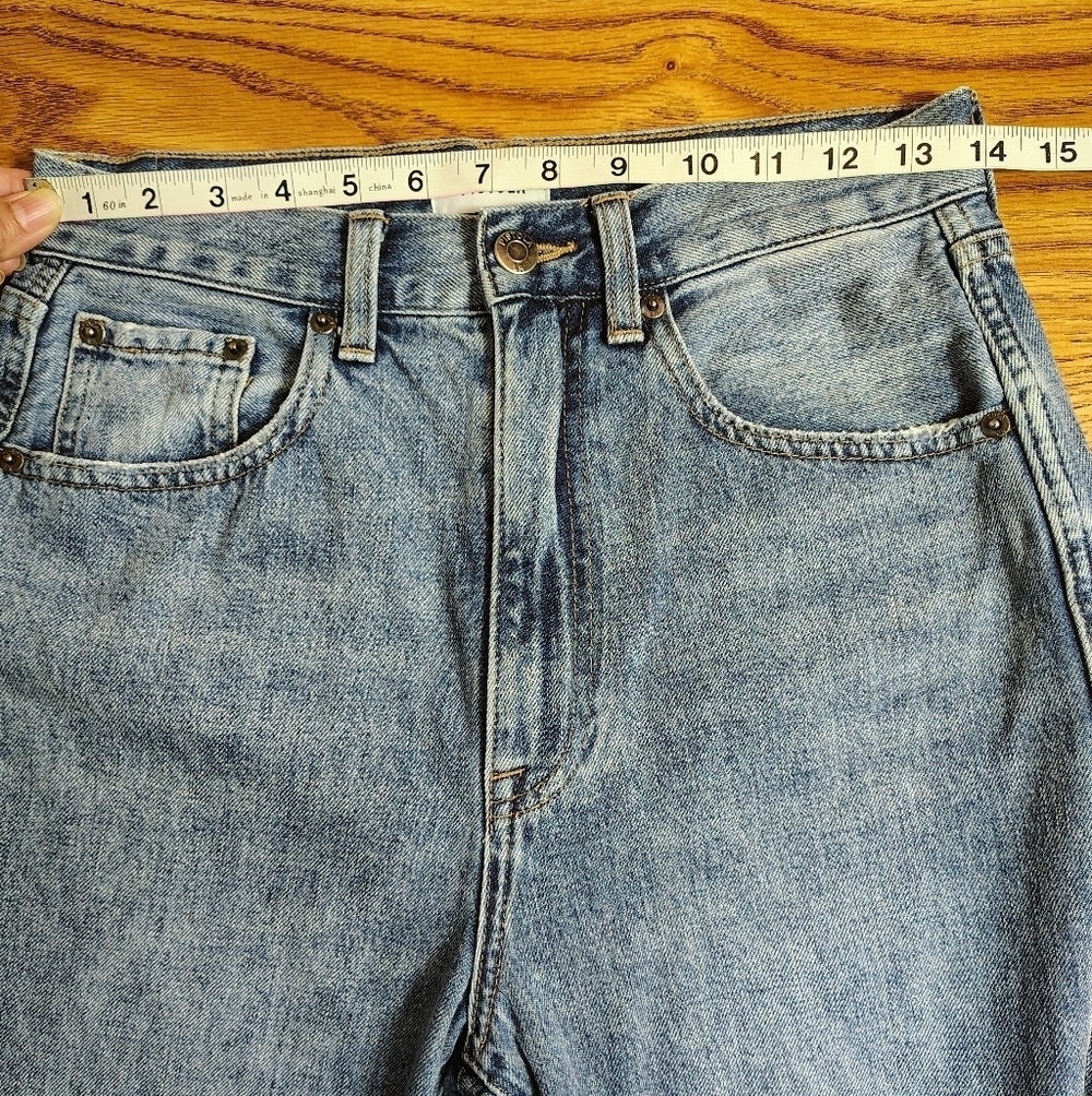 Pistola High-rise Straight Light Blue Distressed Ripped Women's Jeans sz 27/28. - Picture 10 of 16